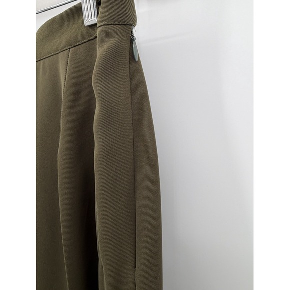 Papillon Paris Vianco Vintage Olive Green Pleated Pants‎ Size 4 Trousers Lined - Picture 3 of 12